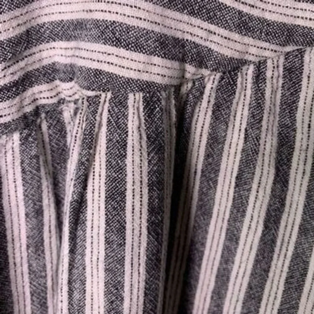 Who What Wear‎ Women Babydoll Striped Linen Blend Midi Dress Size XXL Pockets - Picture 5 of 16